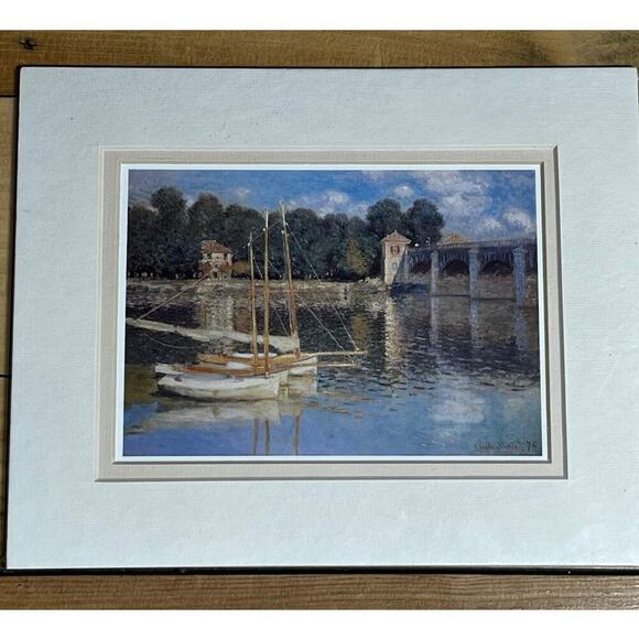 Claude Monet (1840-1926) - Painting print boats, port and regatta at Argenteuil - Picture 2 of 6